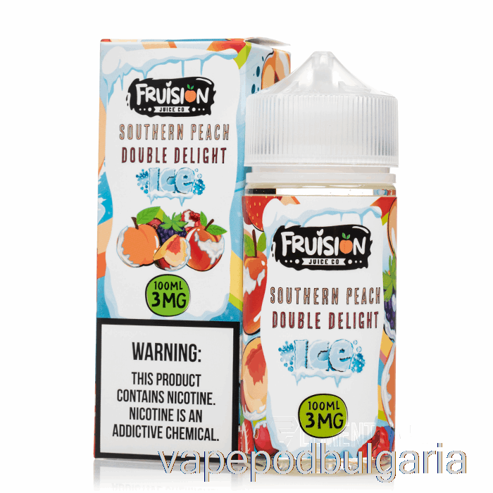 Vape Течности Iced Southern Peach Double Delight - Fruision Juice Co - 100ml 3mg